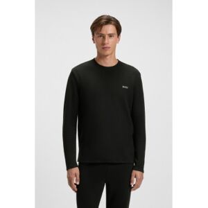 Bosstil Mænd. 50535870 Vaffel-T-Shirt Sort (L), Afslappet, Bomuld, Lange Ærmer Bosstil Mænd. 50535870 Vaffel-T-Shirt Sort (L), Afslappet, Bomuld, Lange Ærmer