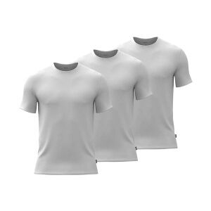 Bosstil Mænd. 50534019 Sæt Med 3 Bambus-T-Shirts (Xl), Hvid, Afslappet, Bomuld, Korte Ærmer Bosstil Mænd. 50534019 Sæt Med 3 Bambus-T-Shirts (Xl), Hvid, Afslappet, Bomuld, Korte Ærmer