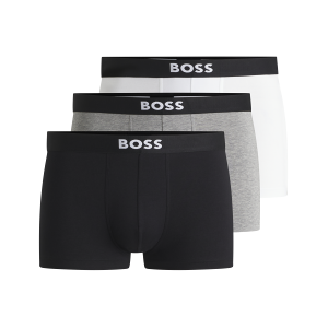 Bosstil Mænd. 50544263 Pakke 3 Boxershorts One Logo Hvid, Grå, Sort (Xl), Afslappet, Bomuld Bosstil Mænd. 50544263 Pakke 3 Boxershorts One Logo Hvid, Grå, Sort (Xl), Afslappet, Bomuld