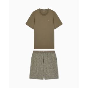 Giorgio Armani Emporio Armanitil Mænd. Em000399_af18885 Pyjamas Basic Grøn (L), Afslappet, Bomuld, Korte Ærmer Giorgio Armani Emporio Armanitil Mænd. Em000399_af18885 Pyjamas Basic Grøn (L), Afslappet, Bomuld, Korte Ærmer