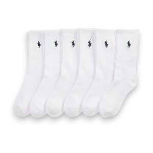 Polo Ralph Laurentil Drenge. 444974056001 Sæt Med 6 Par Hvide Halvrunde Sokker (30/34), Afslappet, Bomuld, Børnetøj Polo Ralph Laurentil Drenge. 444974056001 Sæt Med 6 Par Hvide Halvrunde Sokker (30/34), Afslappet, Bomuld, Børnetøj