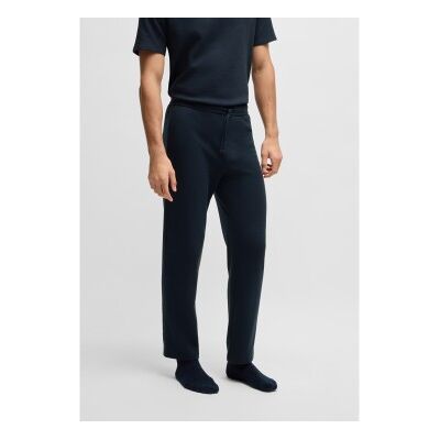 Bosstil Mænd. 50535877 Waffle Marineblå Bukser (Xl), Afslappet, Bomuld Bosstil Mænd. 50535877 Waffle Marineblå Bukser (Xl), Afslappet, Bomuld