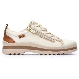 Pikolinostil Kvinder. W3w-6979c1 Sneakers I Læder Vigo Hvid Creme (35), Fast, 1-3 Cm, Lynlås, Casual Pikolinostil Kvinder. W3w-6979c1 Sneakers I Læder Vigo Hvid Creme (35), Fast, 1-3 Cm, Lynlås, Casual