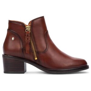 Pikolinostil Kvinder. W2d-8674 Bacarot Brune Ankelstøvler Med Høj Hæl I Læder (37), 5-8 Cm, Lynlås, Casual Pikolinostil Kvinder. W2d-8674 Bacarot Brune Ankelstøvler Med Høj Hæl I Læder (37), 5-8 Cm, Lynlås, Casual