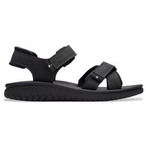 Clarkstil Mænd. 26182010 Wesley Shore Læder Sandaler Sort (43), Fast, Velcro, Casual Clarkstil Mænd. 26182010 Wesley Shore Læder Sandaler Sort (43), Fast, Velcro, Casual
