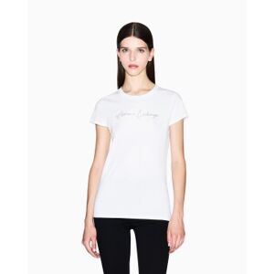 Giorgio Armani A x Armani Exchangetil Kvinder. Xw001457af10356u0002 Fitted T-Shirt Hvid (S), Casual, Bomuld, Korte Ærmer Giorgio Armani A x Armani Exchangetil Kvinder. Xw001457af10356u0002 Fitted T-Shirt Hvid (S), Casual, Bomuld, Korte Ærmer