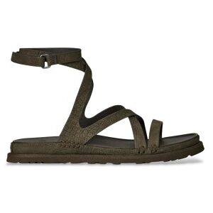 Uggtil Kvinder. 1178570 Goldengaze Præget Ankel Wrap Grønne Sandaler (36), Læder, Fast, Spænder, Casual Uggtil Kvinder. 1178570 Goldengaze Præget Ankel Wrap Grønne Sandaler (36), Læder, Fast, Spænder, Casual