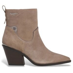 Pepe Jeanstil Kvinder. Pls500014 Gina Smart Beige Ankelstøvler I Læder (38), 3-5 Cm, Lynlås, Casual Pepe Jeanstil Kvinder. Pls500014 Gina Smart Beige Ankelstøvler I Læder (38), 3-5 Cm, Lynlås, Casual