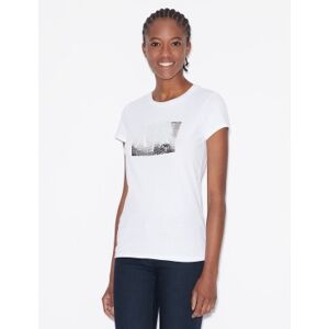 Giorgio Armani A x Armani Exchangetil Kvinder. 8nytdlyj73z6110 Kortærmet T-Shirt Hvid (M), Casual, Bomuld, Korte Ærmer Giorgio Armani A x Armani Exchangetil Kvinder. 8nytdlyj73z6110 Kortærmet T-Shirt Hvid (M), Casual, Bomuld, Korte Ærmer