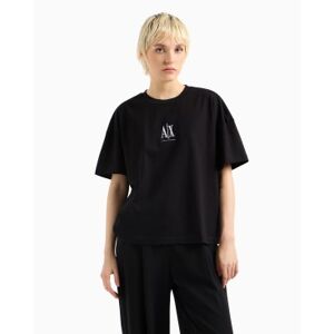 Giorgio Armani A x Armani Exchangetil Kvinder. Xw001182af15085uc001 Kortærmet T-Shirt Med Logo, Sort (M), Casual, Bomuld, Korte Ærmer Giorgio Armani A x Armani Exchangetil Kvinder. Xw001182af15085uc001 Kortærmet T-Shirt Med Logo, Sort (M), Casual, Bomuld, Korte Ærmer