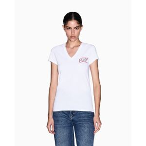 Giorgio Armani A x Armani Exchangetil Kvinder. Xw002318af16294u0002 Hvid T-Shirt (M), Casual, Bomuld, Korte Ærmer Giorgio Armani A x Armani Exchangetil Kvinder. Xw002318af16294u0002 Hvid T-Shirt (M), Casual, Bomuld, Korte Ærmer
