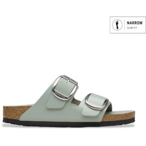 Birkenstocktil Kvinder. 1031882 Læder Arizona Big Buckle Sandaler (Smal Pasform) Grøn (41), Fast, Ingen, Casual Birkenstocktil Kvinder. 1031882 Læder Arizona Big Buckle Sandaler (Smal Pasform) Grøn (41), Fast, Ingen, Casual