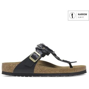 Birkenstocktil Kvinder. 1026719 Gizeh Flowers Lædersandaler (Smal Pasform) Sort (37), Fast, Ingen, Casual Birkenstocktil Kvinder. 1026719 Gizeh Flowers Lædersandaler (Smal Pasform) Sort (37), Fast, Ingen, Casual