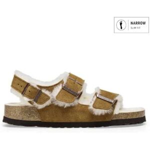 Birkenstocktil Kvinder. 1025515 Sandaler Milano Shearling Ruskind (Smal Pasform) Brun (38), Fast, Spænder, Casual Birkenstocktil Kvinder. 1025515 Sandaler Milano Shearling Ruskind (Smal Pasform) Brun (38), Fast, Spænder, Casual