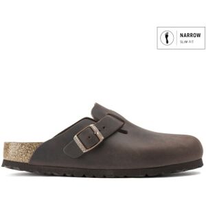 Birkenstocktil Kvinder. 159713 Clogs I Læder Boston Soft Footbed Waxy (Smal Pasform) Brun (41), Fast, Ingen, Casual Birkenstocktil Kvinder. 159713 Clogs I Læder Boston Soft Footbed Waxy (Smal Pasform) Brun (41), Fast, Ingen, Casual