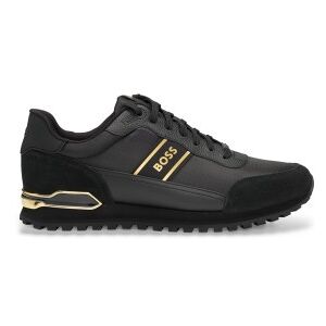 Bosstil Mænd. 50529533 Parkour Runner Læder Sneakers Sort (39), Fast, Blonder, Casual Bosstil Mænd. 50529533 Parkour Runner Læder Sneakers Sort (39), Fast, Blonder, Casual