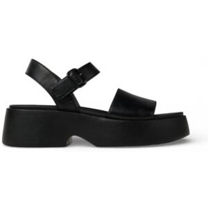 Campertil Kvinder. K201659-006 Tasha Læder Sandaler Sort (37), 3-5 Cm, Spænder, Casual Campertil Kvinder. K201659-006 Tasha Læder Sandaler Sort (37), 3-5 Cm, Spænder, Casual