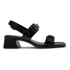 Campertil Kvinder. K201739-001 Ultrasoft Lædersandaler Kora Sand Sort (38), 3-5 Cm, Spænder, Casual Campertil Kvinder. K201739-001 Ultrasoft Lædersandaler Kora Sand Sort (38), 3-5 Cm, Spænder, Casual