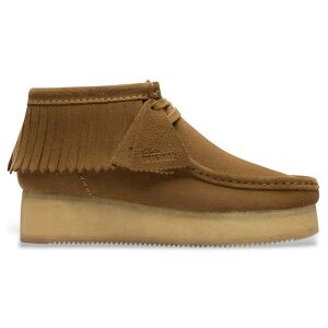 Clarkstil Kvinder. 26182855 Wallabee Wedge Fringe Suede Ankle Boots Brown (37), Brun, 3-5 Cm, Ruskind, Blonder, Casual Clarkstil Kvinder. 26182855 Wallabee Wedge Fringe Suede Ankle Boots Brown (37), Brun, 3-5 Cm, Ruskind, Blonder, Casual