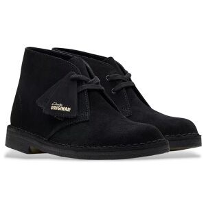 Clarkstil Kvinder. 26155524 Desert Ankelstøvler I Læder, Sort (41), Fast, Ruskind, Blonder, Casual Clarkstil Kvinder. 26155524 Desert Ankelstøvler I Læder, Sort (41), Fast, Ruskind, Blonder, Casual