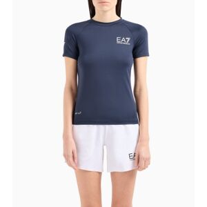 Ea7til Kvinder. 8ntt70_tjemz Navy Sportstrøje (Xxs), Casual, Multisport, Polyester, Korte Ærmer, Blå Ea7til Kvinder. 8ntt70_tjemz Navy Sportstrøje (Xxs), Casual, Multisport, Polyester, Korte Ærmer, Blå