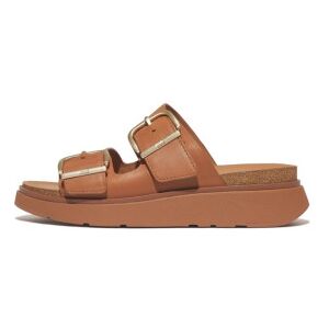 Fitfloptil Kvinder. He8-592 Gen-F Buckle Sandaler I Brunt Læder (36), Sølvfarvet, 3-5 Cm, Ingen, Casual Fitfloptil Kvinder. He8-592 Gen-F Buckle Sandaler I Brunt Læder (36), Sølvfarvet, 3-5 Cm, Ingen, Casual