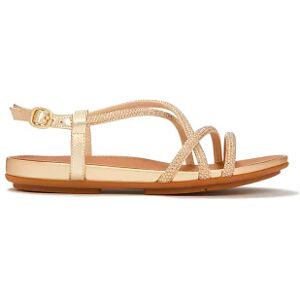 Fitfloptil Kvinder. A3z-675 Gracie Crystal-Sandaler I Guld (36), Læder, Guldfarvet, Fast, Spænder, Casual Fitfloptil Kvinder. A3z-675 Gracie Crystal-Sandaler I Guld (36), Læder, Guldfarvet, Fast, Spænder, Casual