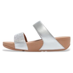 Fitfloptil Kvinder. Ec4-D63 Lulu Crystal Embellished Slides-Sandaler I Sølv (39), Sølvfarvet, 1-3 Cm, Ingen, Casual Fitfloptil Kvinder. Ec4-D63 Lulu Crystal Embellished Slides-Sandaler I Sølv (39), Sølvfarvet, 1-3 Cm, Ingen, Casual