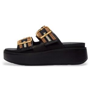 Fitfloptil Kvinder. A3e-231 Gen-Ff Max Buckle Stripe-Webbing Two-Bar Slides Sandaler, Sort (39), Stof, Fast, Ingen, Casual Fitfloptil Kvinder. A3e-231 Gen-Ff Max Buckle Stripe-Webbing Two-Bar Slides Sandaler, Sort (39), Stof, Fast, Ingen, Casual