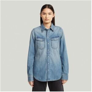 G-Startil Kvinder. D27714-D539-G924 Slank Westernskjorte Blå (Xxs), Casual, Bomuld, Lange Ærmer G-Startil Kvinder. D27714-D539-G924 Slank Westernskjorte Blå (Xxs), Casual, Bomuld, Lange Ærmer