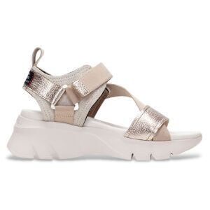 Hispanitastil Kvinder. Hv254007 Gyldne Dakar-Sandaler (41), Læder, Guldfarvet, 3-5 Cm, Velcro, Casual Hispanitastil Kvinder. Hv254007 Gyldne Dakar-Sandaler (41), Læder, Guldfarvet, 3-5 Cm, Velcro, Casual