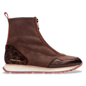 Hispanitastil Kvinder. Hi254354 Brune Kansas Læder-Sneakers (37), Fast, Lynlås, Casual Hispanitastil Kvinder. Hi254354 Brune Kansas Læder-Sneakers (37), Fast, Lynlås, Casual