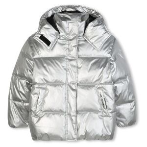Karl Lagerfeldtil Piger. Z30602 Moderne Frakke I Sølv (14y= 162cm), Sølvfarvet, Casual, Polyester, Børnetøj Karl Lagerfeldtil Piger. Z30602 Moderne Frakke I Sølv (14y= 162cm), Sølvfarvet, Casual, Polyester, Børnetøj