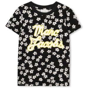 Marc Jacobstil Piger. W60738 Sort Blomstret T-Shirt (10y= 138cm), Casual, Bomuld, Korte Ærmer, Børnetøj Marc Jacobstil Piger. W60738 Sort Blomstret T-Shirt (10y= 138cm), Casual, Bomuld, Korte Ærmer, Børnetøj