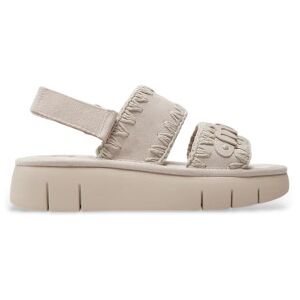 Moutil Kvinder. Mu.Sw531001a Beige Monokrome Lædersandaler (36), 3-5 Cm, Velcro, Casual Moutil Kvinder. Mu.Sw531001a Beige Monokrome Lædersandaler (36), 3-5 Cm, Velcro, Casual