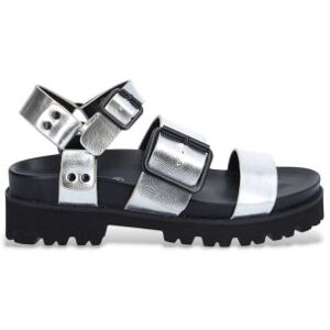 No Nametil Kvinder. Knlcmet Sandaler Sølvfarvet Design (36), Fast, Spænder, Casual No Nametil Kvinder. Knlcmet Sandaler Sølvfarvet Design (36), Fast, Spænder, Casual