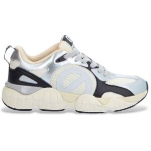 No Nametil Mænd. Qnvlmem Krazee Runner Sølvfarvede Læder-Sneakers (45), Sølvfarvet, Fast, Blonder, Casual, Sport No Nametil Mænd. Qnvlmem Krazee Runner Sølvfarvede Læder-Sneakers (45), Sølvfarvet, Fast, Blonder, Casual, Sport