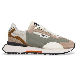 Pepe Jeanstil Mænd. Pms600023 Træningssko Archer Block Beige (45), Stof, Fast, Blonder, Casual Pepe Jeanstil Mænd. Pms600023 Træningssko Archer Block Beige (45), Stof, Fast, Blonder, Casual