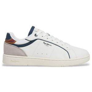 Pepe Jeanstil Mænd. Pms000042 Clay Class-Sko I Hvid (45), Læder, Fast, Blonder, Casual Pepe Jeanstil Mænd. Pms000042 Clay Class-Sko I Hvid (45), Læder, Fast, Blonder, Casual