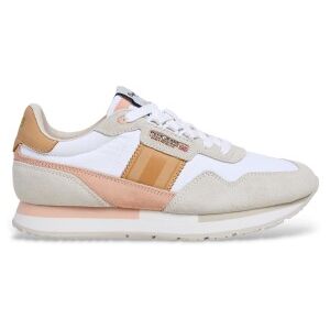Pepe Jeanstil Kvinder. Pls400019 Aiden Classic Hvide Sneakers (36), Læder, Fast, Blonder, Casual Pepe Jeanstil Kvinder. Pls400019 Aiden Classic Hvide Sneakers (36), Læder, Fast, Blonder, Casual