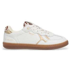 Pepe Jeanstil Kvinder. Pls000027 Ball Chic Læder Sneakers Hvid (41), Fast, Blonder, Casual Pepe Jeanstil Kvinder. Pls000027 Ball Chic Læder Sneakers Hvid (41), Fast, Blonder, Casual