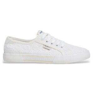 Pepe Jeanstil Kvinder. Pls300018 Brady Cute Sneakers Hvid (37), Stof, Fast, Blonder, Casual Pepe Jeanstil Kvinder. Pls300018 Brady Cute Sneakers Hvid (37), Stof, Fast, Blonder, Casual