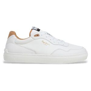 Pepe Jeanstil Mænd. Pms000038 Camden Main Læder Sneakers Hvid (43), Fast, Blonder, Casual Pepe Jeanstil Mænd. Pms000038 Camden Main Læder Sneakers Hvid (43), Fast, Blonder, Casual