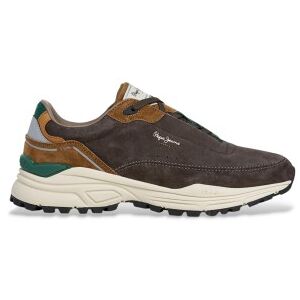 Pepe Jeanstil Mænd. Pms600012 Darren Cliff Sneakers I Læder, Brun (46), Fast, Blonder, Casual Pepe Jeanstil Mænd. Pms600012 Darren Cliff Sneakers I Læder, Brun (46), Fast, Blonder, Casual