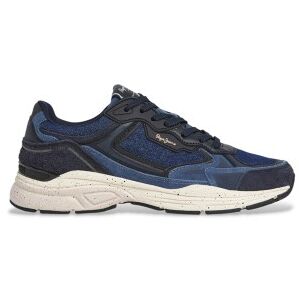 Pepe Jeanstil Mænd. Pms600006 Dave Retro Læder-Sneakers Navy (43), Fast, Blonder, Casual, Blå Pepe Jeanstil Mænd. Pms600006 Dave Retro Læder-Sneakers Navy (43), Fast, Blonder, Casual, Blå