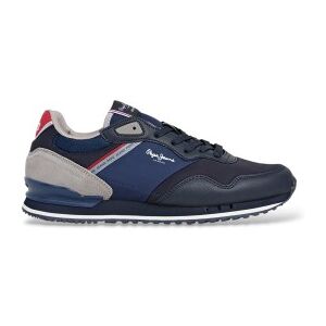 Pepe Jeanstil Mænd. Pms400013 London Cross Sneakers Marineblå (41), Fast, Blonder, Casual Pepe Jeanstil Mænd. Pms400013 London Cross Sneakers Marineblå (41), Fast, Blonder, Casual