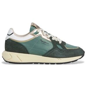 Pepe Jeanstil Kvinder. Pls600010 Sneakers I Læder Marlon Metal Green (39), Fast, 1-3 Cm, Blonder, Casual, Grøn Pepe Jeanstil Kvinder. Pls600010 Sneakers I Læder Marlon Metal Green (39), Fast, 1-3 Cm, Blonder, Casual, Grøn