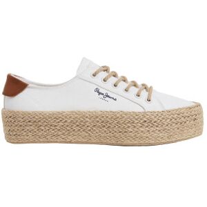 Pepe Jeanstil Kvinder. Pls10412 Kyle Classic Sneakers Hvid (38), Stof, Fast, Blonder, Casual, Bæredygtig Pepe Jeanstil Kvinder. Pls10412 Kyle Classic Sneakers Hvid (38), Stof, Fast, Blonder, Casual, Bæredygtig