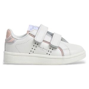 Pepe Jeanstil Piger. Pgs000014 Player Young Læder Sneakers Hvid (28), Fast, Velcro, Casual, Sport, Børnetøj Pepe Jeanstil Piger. Pgs000014 Player Young Læder Sneakers Hvid (28), Fast, Velcro, Casual, Sport, Børnetøj