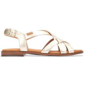 Pikolinostil Kvinder. W0x-0556cl Gyldne Algar-Sandaler I Læder (37), Guldfarvet, Fast, Spænder, Casual Pikolinostil Kvinder. W0x-0556cl Gyldne Algar-Sandaler I Læder (37), Guldfarvet, Fast, Spænder, Casual